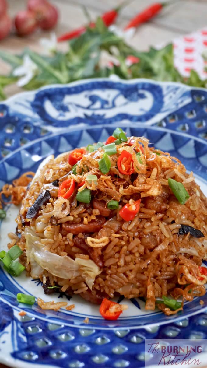 Cantonese Cabbage Rice - The Burning Kitchen