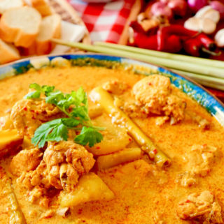 Chicken Curry: This chicken curry dish has been my family's favourite picnic meal since my children were young. Now they are grown up and have their own families. However this dish still brings us together and reminds us of those happy memories! This dish goes best with french loaf or steaming hot white rice, so be sure to cook extra rice to go with it!