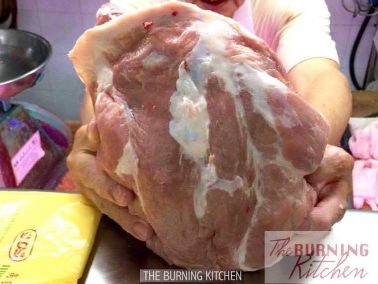 pork cut known as Bing Bang Ban in wet market