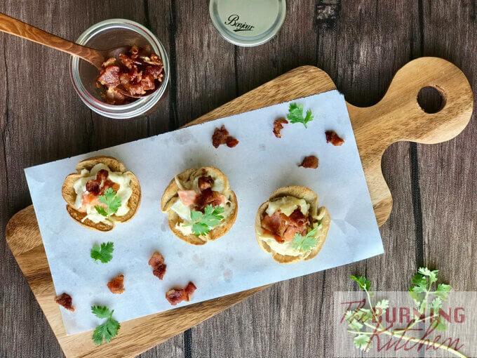 Chunky Chicken Salad in Toast Cups: This is a easy and delicious finger food that you can make ahead of time and just leave in the fridge until ready to serve! Perfect way to entertain your guest while you finish up preparing the main meal!