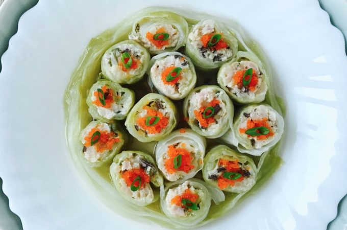 Dim Sum Steamed Cabbage Roll with Minced Pork: If you love Dim Sum and are a bit of a health nut, you will love these adorable mini cabbage rolls masquerading as Dim Sum, giving a new interpretation to a nostalgic childhood food.