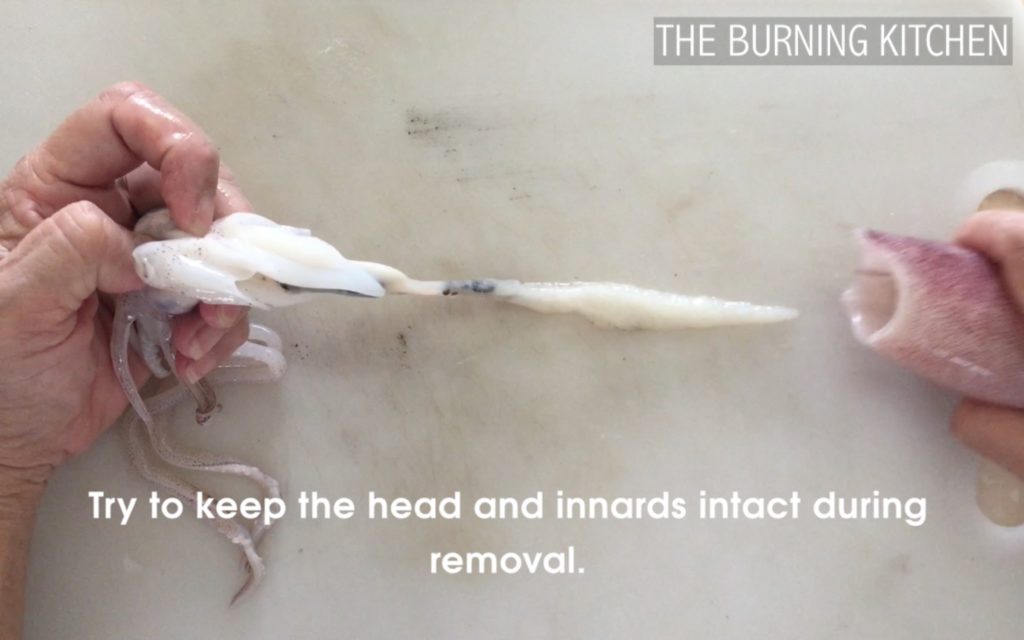 The Burning Kitchen | How to Clean Squid