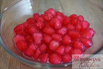 Double layered red water chestnuts