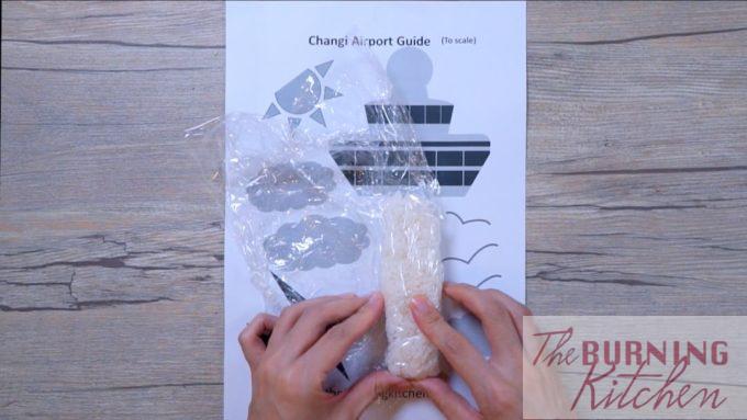 Shape the Rice using Cling Film